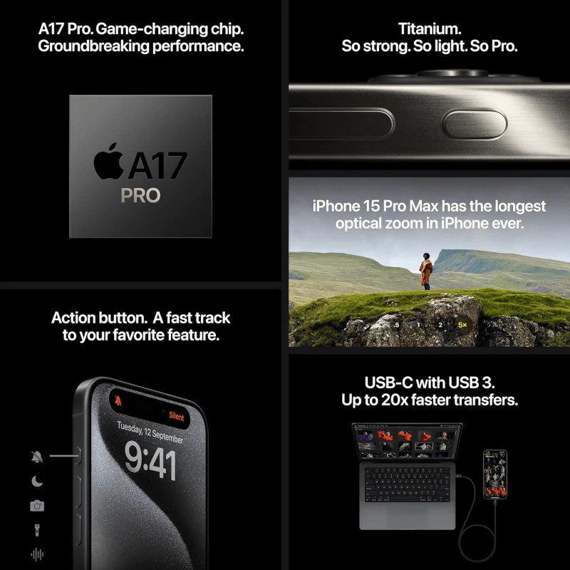 iPhone 15 Pro Max Titanium 5G With FaceTime - International Version - Image 4